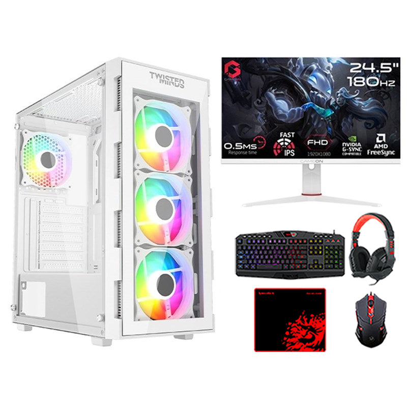 كومبيوتر الألعاب اي 5, معالج i5-12400F, كارت شاشة RTX 3050 8GB, ويندوز 11 برو, مع ال جي شاشة 24 بوصة فل اتش دي, 165 هرتز, مع مجموعة الالعاب 4 في 1 كومبيوتر الألعاب اي 5, معالج i5-12400F, كارت شاشة RTX 3050 8GB, ويندوز 11 برو, مع ال جي شاشة 24 بوصة فل اتش دي, 165 هرتز, مع مجموعة الالعاب 4 في 1